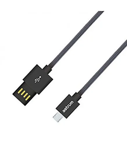 Image of Astrum UD310 USB - Micro USB 1.2m Data/Charging Braided Fabric Cable - Black