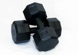 ASUFITNESS 10KG (5KG x 2) Plastic Hex Dumbbells Pair