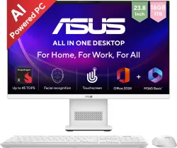 ASUS AiO V400 (2026), VM441QA with Touch screen, Copilot + PC, AI PC, Snapdragon X (16 GB LPDDR5/1 TB SSD/Windows 11