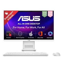 ASUS AiO VM441 (2026),Snapdragon X,Qualcomm Adreno iGPU ,16GB RAM ,512GB SSD ,FHD ,Touch screen ,23.8 \(60.45 cm) ,Wind