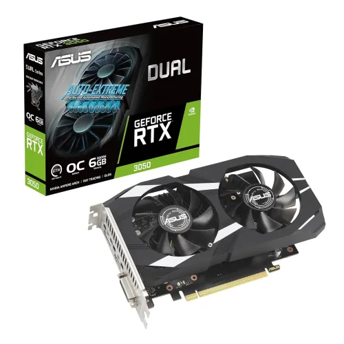 Image of ASUS Dual NVIDIA Geforce RTX 3050 6GB OC Edition Gaming Graphics Card-pci_e_x16