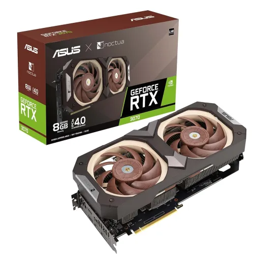 Image of ASUS NVIDIA GeForce RTX 3070 Noctua OC Edition Graphics Card (PCIe 4.0, 8GB GDDR6, HDMI 2.1, DisplayPort 1.4a, Noctua NF