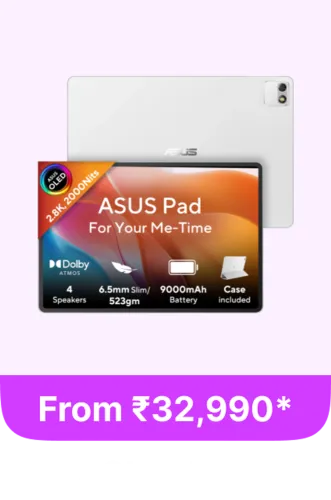 Image of Asus Pad @ ₹32990 on Flipkart Big Billion Days Sale