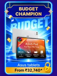 Asus Tablets From ₹32,740 on Flipkart Big Billion Days Sale