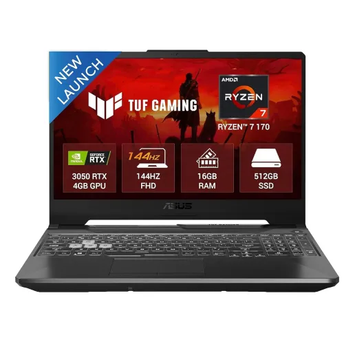 Image of ASUS TUF A15 Ryzen 7 RTX 3050 16GB 512GB SSD Gaming Laptop