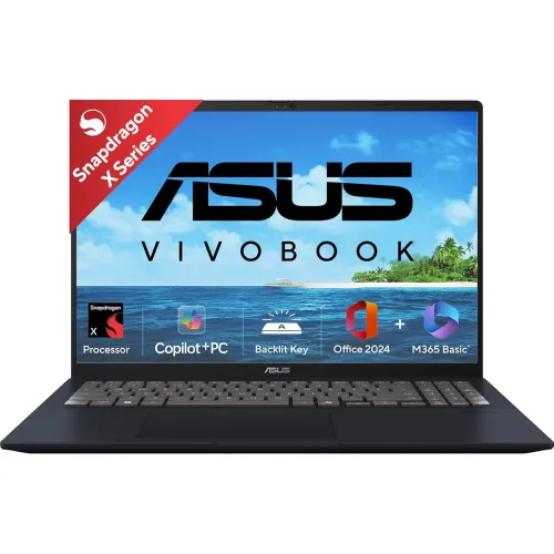 Image of ASUS Vivobook 16 X1607QA Snapdragon X 16GB 512GB SSD AI Laptop 