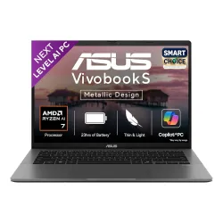 ASUS Vivobook S14, Smartchoice, AMD Ryzen AI 7 350, 16GB RAM, 1TB SSD, OLED, 14inch, Windows 11, Office24, M365 Basic (1