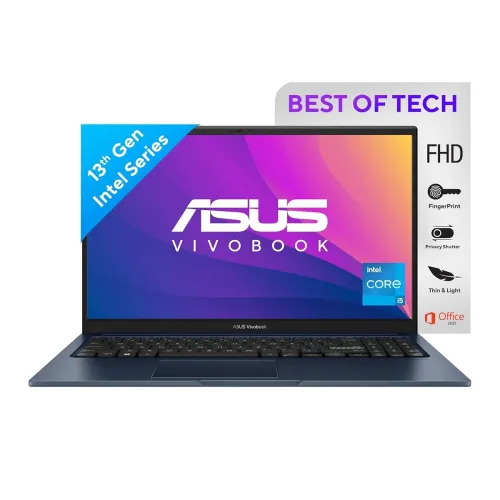 Image of ASUS Vivobook 15,13th Gen,Intel Core i5-1335U,FingerPrint Sensor, Intel Iris Xᵉ iGPU, 16GB RAM,512GB SSD,FHD,15.6\',42WH