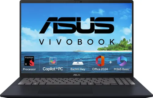 Image of ASUS Vivobook 16 2025 AI Snapdragon Laptop (16 GB/512 GB SSD)