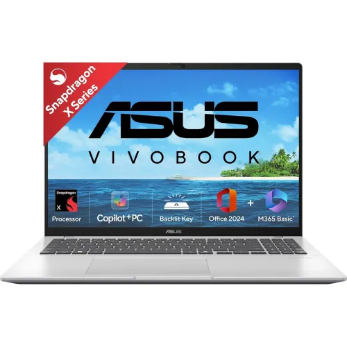 Image of ASUS Vivobook 16 Snapdragon X Laptop, 16GB / 512GB