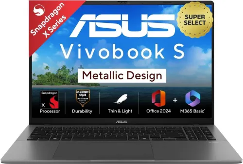 Image of ASUS Vivobook S16 OLED 2025 Snapdragon Laptop (16 GB/512 GB SSD)
