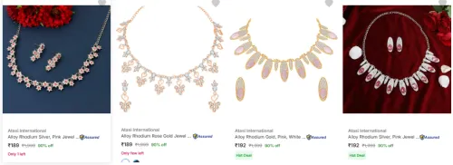 Image of Atasi International Jewellery at 90% discount 
