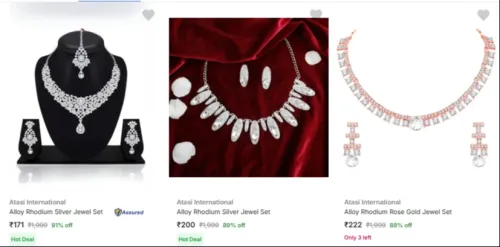 Image of Atasi International Jewellery Sets Starting @ ₹171
