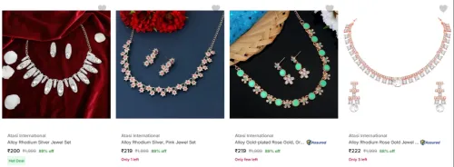 Image of Atasi International Jewellery Sets upto 89% Discount