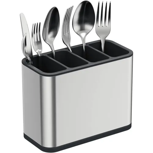 Image of Atasi International Stainless Steel Spoon Holder with Drain Tray