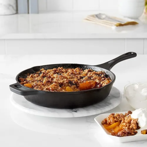 Image of ATEVON 8 Inch Pre-Seasoned Cast Iron Skillet Saute Pan, Induction Friendly