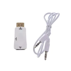 Atevon HDMI to VGA Adapter (Male to Female) - 1080P Full HD with Audio Support | Compatible with Laptop, PC, Monitor, Pr