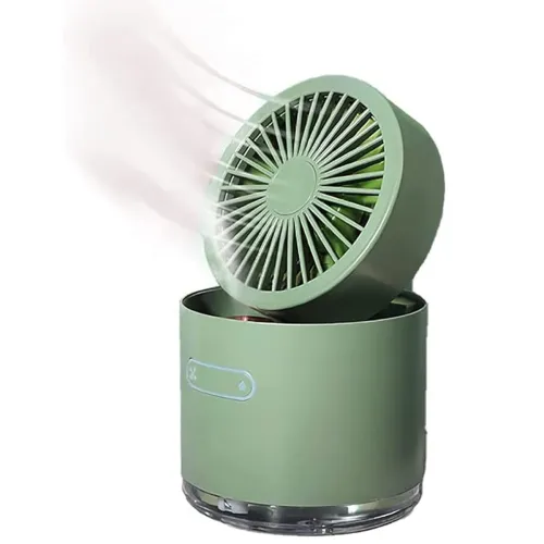 Image of ATEVON Mini Desktop Cooling Fan - Rotating Spray Humidifier Fan with Automatic Oscillation