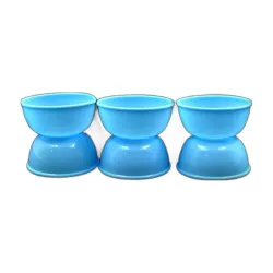 Atevon Small Plastic Bowl Set of 6, Microwave-Safe & Unbreakable