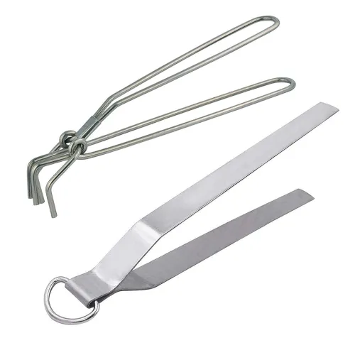 Image of ATEVON Stainless Steel Chapati Roti Chimta with Pakkad Utensil Holder
