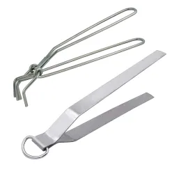 ATEVON Stainless Steel Chapati Roti Chimta with Pakkad Utensil Holder