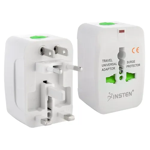 Image of Atevon Universal Travel Adapter - All-in-One Worldwide Plug (EU/UK/US/China/India) with Surge Protection for Phone, Lapt