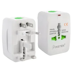 Atevon Universal Travel Adapter - All-in-One Worldwide Plug (EU/UK/US/China/India) with Surge Protection for Phone, Lapt