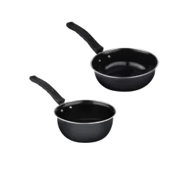 Atevone Nonstick Cookware Set (2-Piece, Black)