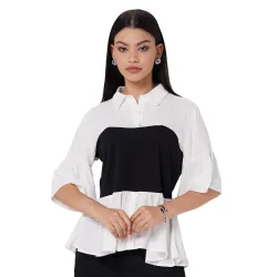 Athena Lifestyle White Regular Sleeves Solid Casual Top