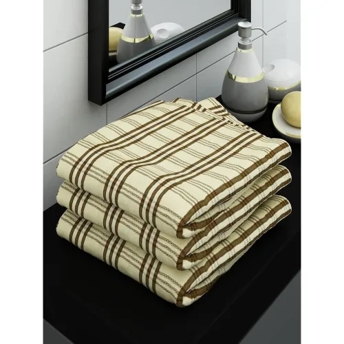 Image of Athom Living Cotton Bath Towel (Pack of 3)