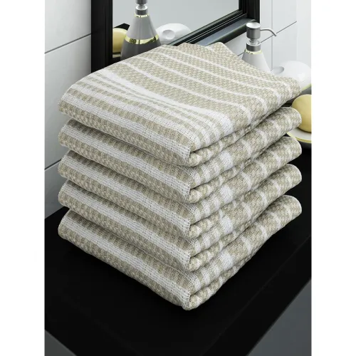 Image of Athom Trendz Ecosaviour Cotton Bath Towel Set (Pack of 5)