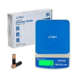 Atom SF400A Digital Kitchen Scale for Home (10Kg) | Weight Scale for Food & Kitchen Weighing Machine | 1g Accuracy with Tare, Multiple Weighing Modes & Overload Indicator, LCD Display, Compa...