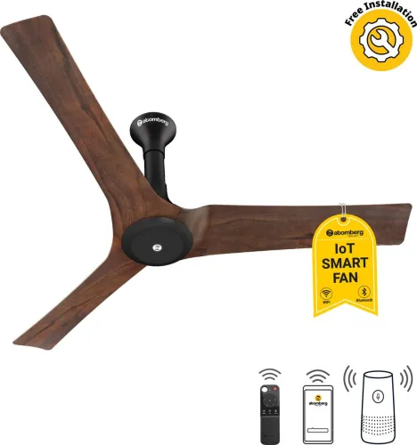 Image of Atomberg Aris 1200mm BLDC Fan – Teakwood, Remote