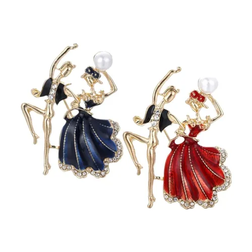 Image of ATORSE Prince Princess Rhinestone Pearl Brooch