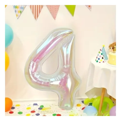 Image of Atpata Funky Iridescent Number Foil Balloon