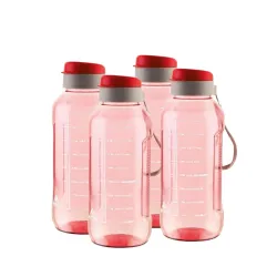 ATTRO 1.5L Water Bottle Set of 4 Red