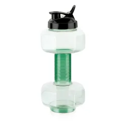 Attro Dumbbell Water Bottle 2 Liter Plastic Bottle with Grip Handle Stylish Bottle for Gym Lover BPA Free, Food Grade, L