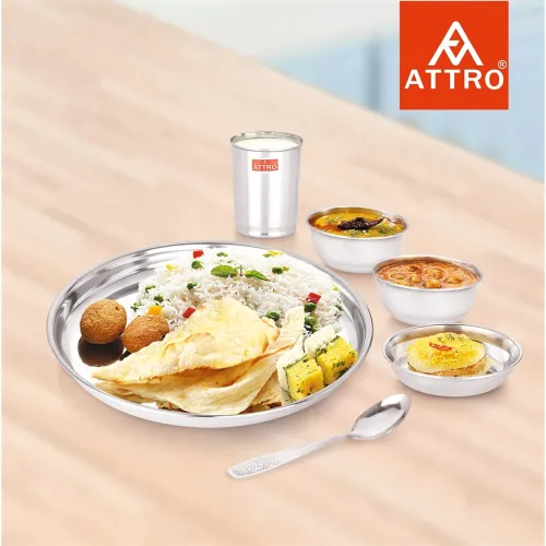 Image of Attro 6-Piece Stainless Steel Dinner Set