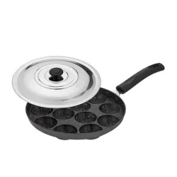 Attro Aluminium Non-Stick 12 Cavity Grill Appam Patra Paniyarakkal One Side