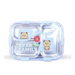 Attro Bento 3 Deluxe Lunch Box with Inner Stainless Steel