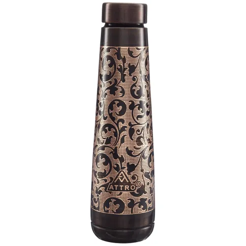 Image of ATTRO Copper Bottle Vintage Carving 900ml