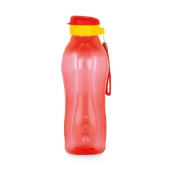 ATTRO Drinkware Gym 1.5-Liter BPA-Free Water Bottle with Leak-Proof Flip-Top Cap, Nylon Strap and Stylish Red Color for Daily Hydration
