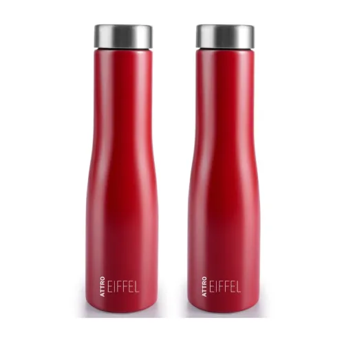 Image of ATTRO Eiffel 1000ml Stainless Steel Single Wall Water Bottle 