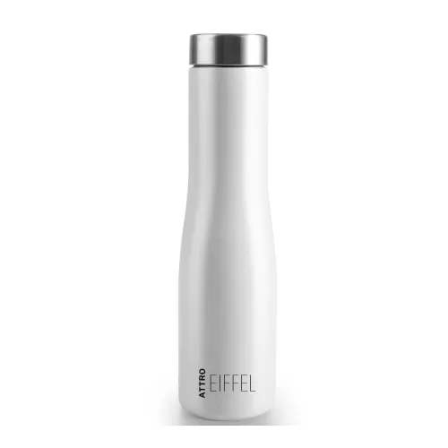 Image of ATTRO Eiffel 1000ml Stainless Steel Single Wall Water Bottle Sleek & Stylish BPA-Free Leak-Proof Ideal for School, Offic