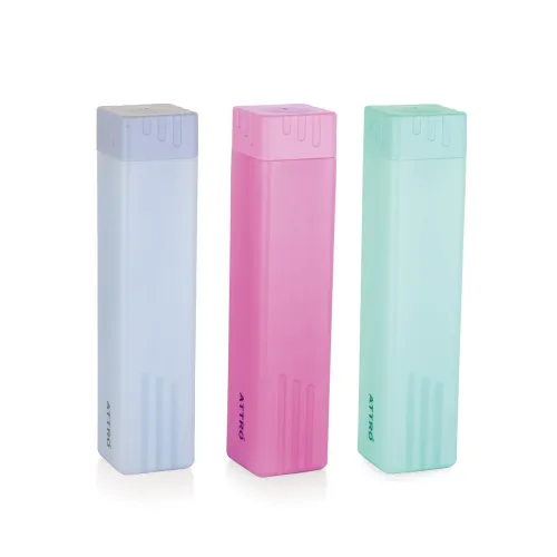 Image of ATTRO Freezy 900ml Plastic Water Bottle - Compact & Sleek Square Fridge Bottle Set of 3