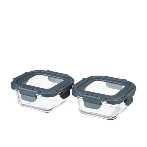 Image of ATTRO Glassox 320ml Borosilicate Glass Lunch Box Set 2