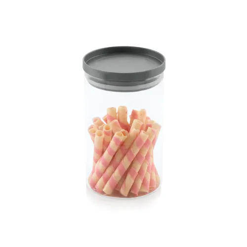 Image of ATTRO Glassox Stack-O Borosilicate Round Glass Storage Jar with Airtight PP Lid – Odorless, Durable, and Safe Food Stora