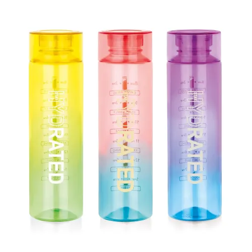 Image of ATTRO Glitz 1000ml Dual Color Round Plastic Water Bottle
