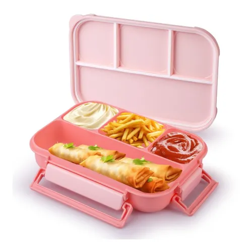 Image of ATTRO Gourmet 4 Compartment Lunch Box Portable Meal Organizer