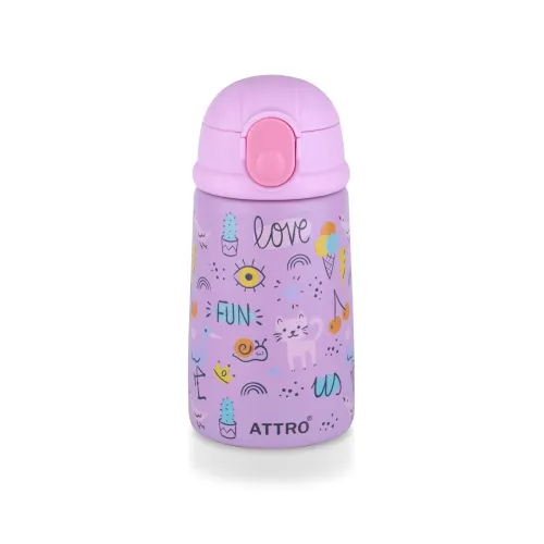 Image of ATTRO Jolly Vacuum Insulated Stainless Steel Kids Water Bottle, 330ml